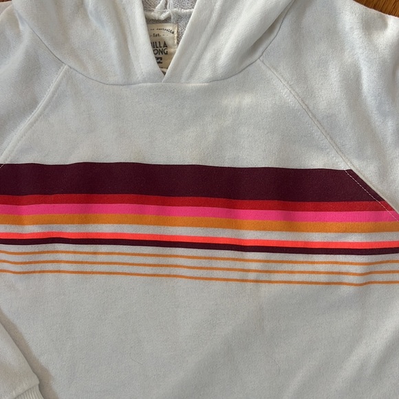 Billabong vintage striped cropped hoodie small - Picture 3 of 3